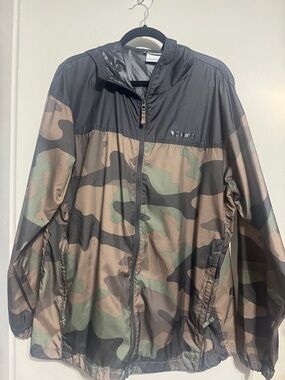 Columbia Men's Camouflage Windbreaker - Black, Green & Brown